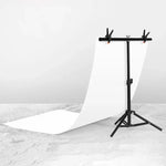 70x75cm T자형 사진 스튜디오 배경 지지대 배경 크로스바 브래킷 키트 클립 포함, 배경 없음, 70x75cm