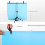 클립 포함 150x200cm T자형 사진 스튜디오 배경 지지대 백드롭 크로스바 브래킷 키트, 배경 없음, 150x200cm