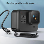 GoPro HERO8용 스포츠 카메라 충전식 배터리 교체용 사이드 커버, GoPro HERO8용