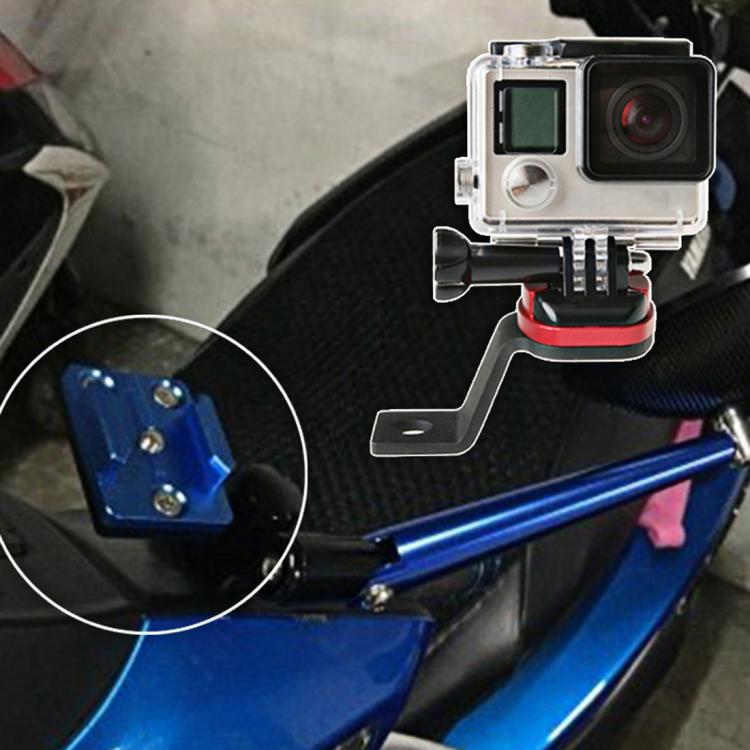 GoPro, Insta360, DJI 및 기타 액션 카메라용 오토바이 백미러 CNC 알루미늄 합금 스탠드 고정 브래킷 홀더