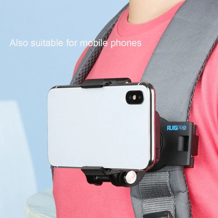 RUIGPRO 360도 회전 퀵 릴리스 스트랩 마운트 어깨 백팩 마운트, GoPro, Insta360, DJI 및 기타 액션 카메라용