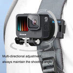 RUIGPRO 360도 회전 퀵 릴리스 스트랩 마운트 어깨 백팩 마운트, GoPro, Insta360, DJI 및 기타 액션 카메라용