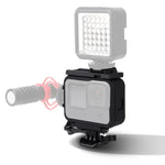GoPro HERO10 Black / HERO9 Black용 플라스틱 프레임 마운트 보호 케이스 베이스 버클 및 긴 나사 포함, 플라스틱 프레임