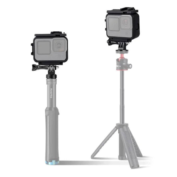 GoPro HERO10 Black / HERO9 Black용 플라스틱 프레임 마운트 보호 케이스 베이스 버클 및 긴 나사 포함, 플라스틱 프레임