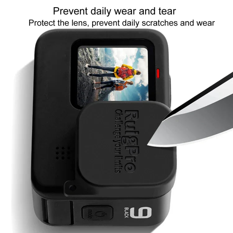 RUIGPRO GoPro HERO10 Black / HERO9 Black용 부드러운 고무 긁힘 방지 카메라 렌즈 보호 캡 커버, GoPro HERO9 Black용