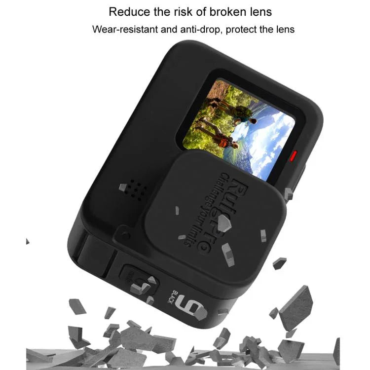 RUIGPRO GoPro HERO10 Black / HERO9 Black용 부드러운 고무 긁힘 방지 카메라 렌즈 보호 캡 커버, GoPro HERO9 Black용