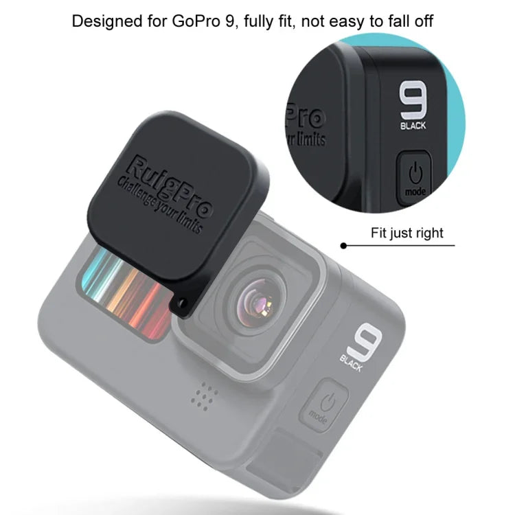 RUIGPRO GoPro HERO10 Black / HERO9 Black용 부드러운 고무 긁힘 방지 카메라 렌즈 보호 캡 커버, GoPro HERO9 Black용