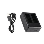 GoPro HERO9 Black / HERO10 Black / HERO11 Black / HERO12 Black용 USB 듀얼 배터리 충전기 케이블 및 표시등 포함, GoPro HERO9 Black용