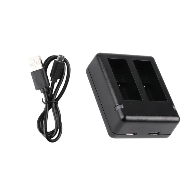 GoPro HERO9 Black / HERO10 Black / HERO11 Black / HERO12 Black용 USB 듀얼 배터리 충전기 케이블 및 표시등 포함, GoPro HERO9 Black용