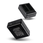 GoPro HERO9 Black / HERO10 Black / HERO11 Black / HERO12 Black용 USB 듀얼 배터리 충전기 케이블 및 표시등 포함, GoPro HERO9 Black용