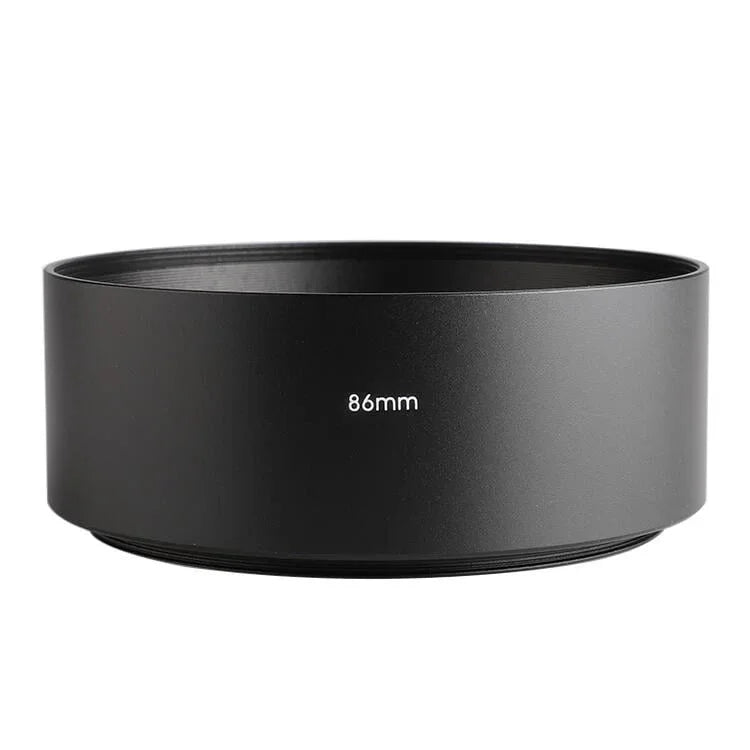 86mm 나사형 직관 튜브 전 금속 렌즈 후드 쉐이드, 중형 망원 렌즈용, 86mm x 86mm x 40mm