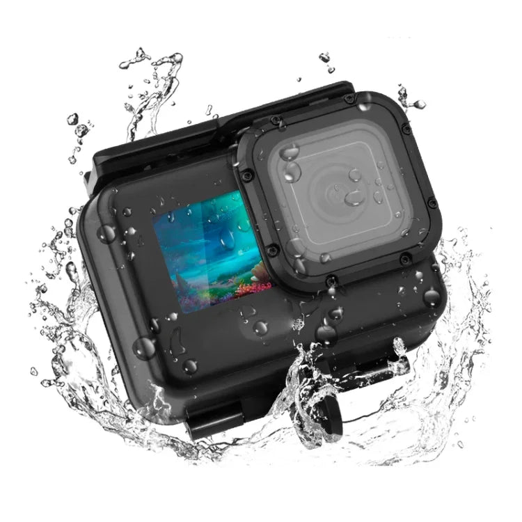 GoPro HERO10 Black / HERO9 Black용 버클 기본 마운트 및 나사 포함 50m 방수 하우징 보호 케이스, 50m 방수 케이스