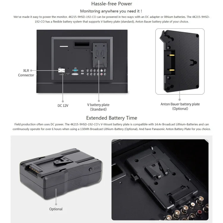 SEETEC 4K215-9HSD-CO 1920x1080 21.5인치 SDI / HDMI 풀 HD 감독용 박스 카메라 필드 모니터, 4K215-9HSD-CO