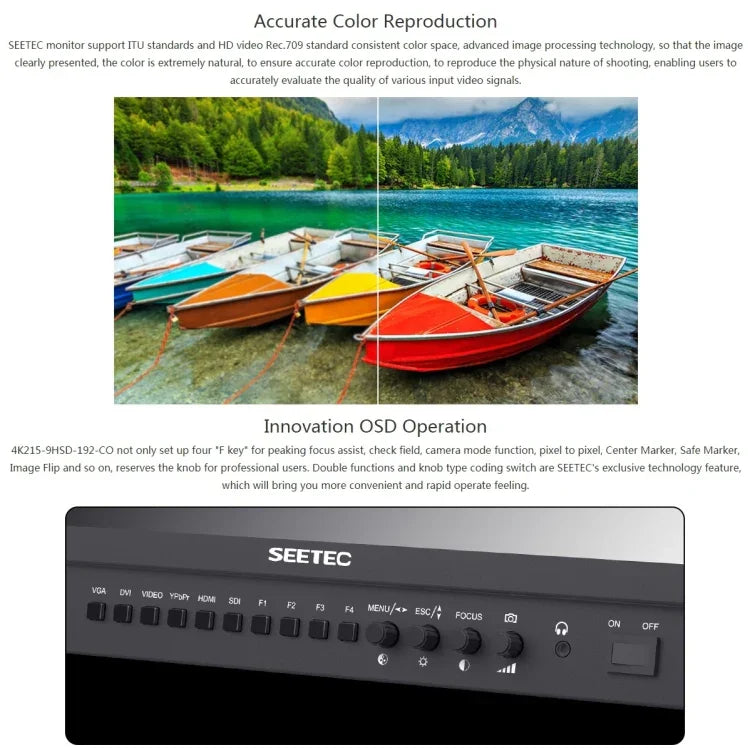 SEETEC 4K215-9HSD-CO 1920x1080 21.5인치 SDI / HDMI 풀 HD 감독용 박스 카메라 필드 모니터, 4K215-9HSD-CO