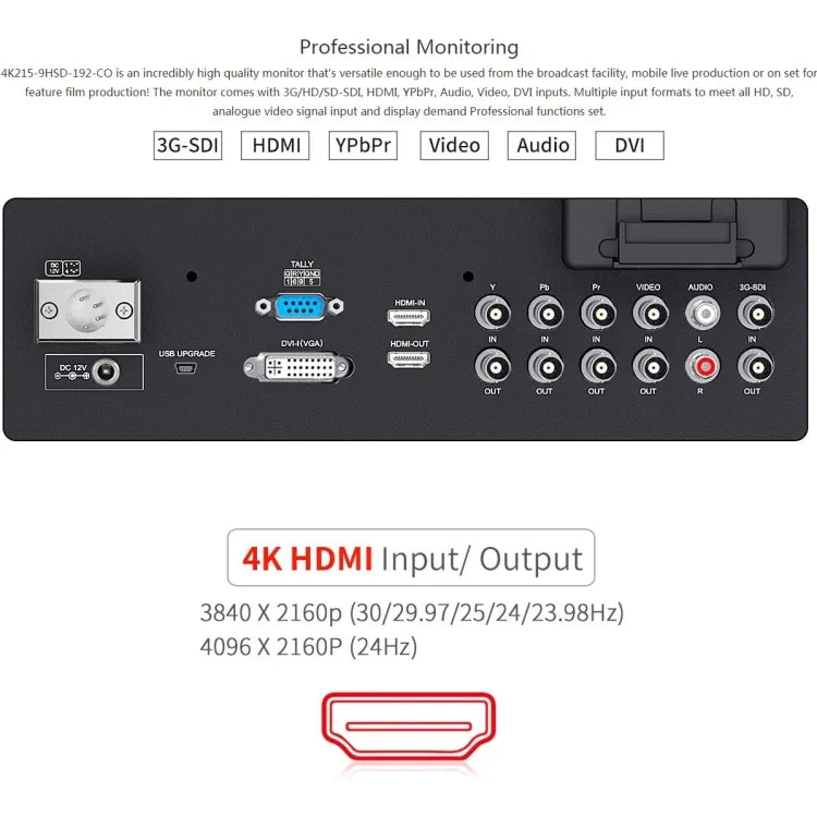 SEETEC 4K215-9HSD-CO 1920x1080 21.5인치 SDI / HDMI 풀 HD 감독용 박스 카메라 필드 모니터, 4K215-9HSD-CO