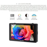 FEELWORLD LUT6 1920x1080 2600 니트 6인치 IPS 스크린 HDMI 4K 터치 컨트롤 카메라 필드 모니터, LUT6