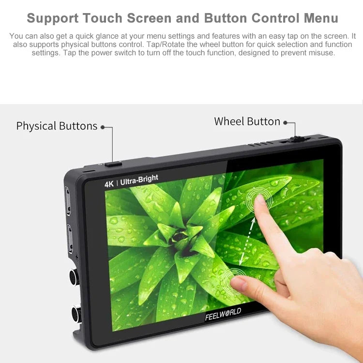 FEELWORLD LUT6S 1920x1080 2600 니트 6인치 IPS 스크린 HDMI 4K 터치 스크린 SDI HDI 카메라 필드 모니터, LUT6S