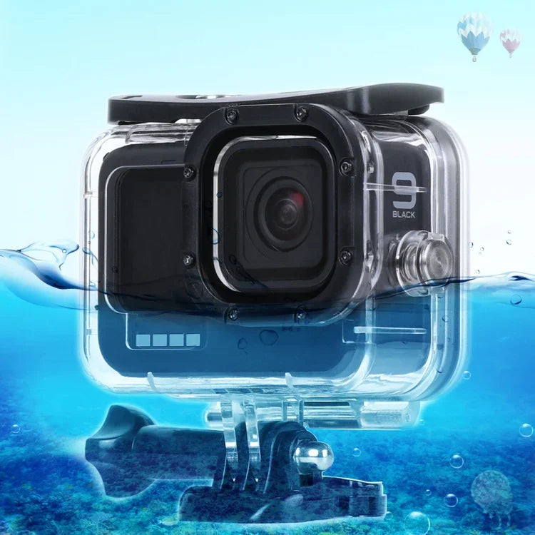 GoPro HERO10 Black / HERO9 Black용 버클 기본 마운트 및 나사 포함 45m 방수 하우징 보호 케이스, GoPro HERO9 Black용