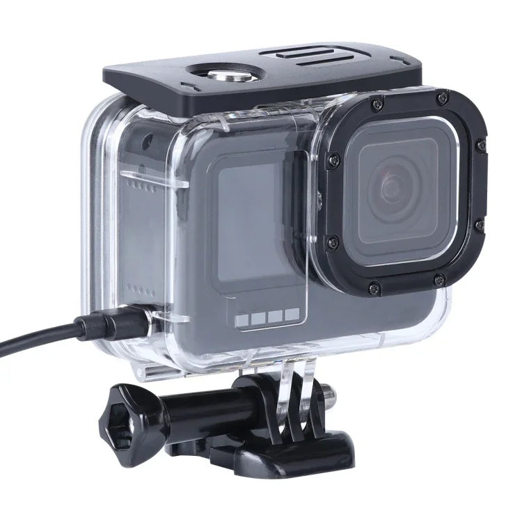 GoPro HERO10 Black / HERO9 Black용 충전 구멍 및 버클 기본 마운트, 나사 포함 충격 방지 방진 하우징 보호 케이스