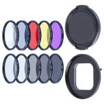RUIGPRO GoPro HERO10 Black / HERO9 Black 프로페셔널 52mm 10 in 1 UV+ND2+ND4+ND8+Star 8+ +CPL+노랑/빨강/보라+10배 클로즈업 렌즈 필터 필터 어댑터 링 및 렌즈 캡 포함