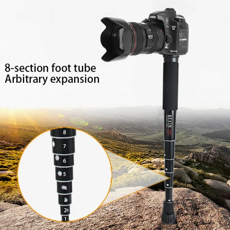 BEXIN P308C 휴대용 여행용 야외 DSLR 카메라 알루미늄 합금 모노포드 홀더, P308C