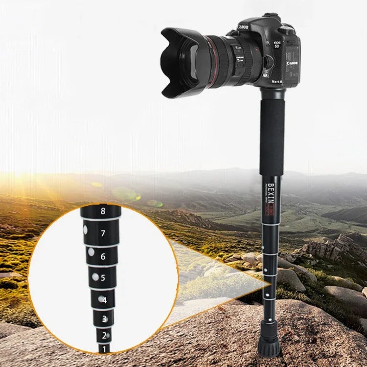 BEXIN P308D 휴대용 여행용 야외 DSLR 카메라 알루미늄 합금 모노포드 홀더, P308D