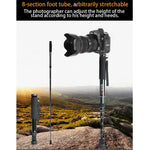 BEXIN P308 휴대용 여행용 야외 DSLR 카메라 알루미늄 합금 모노포드 홀더, P308