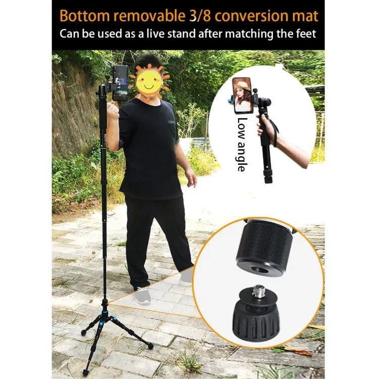 BEXIN P308B 휴대용 여행용 야외 DSLR 카메라 알루미늄 합금 모노포드 홀더, P308B