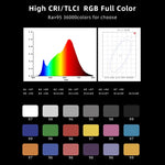 LUXCeO RGB 컬러풀 사진 LED 스틱 비디오 라이트 앱 제어 조절 가능한 색온도 방수 핸드헬드 LED 보조광 리모컨 포함, P200 RGB