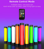 LUXCeO RGB 컬러풀 사진 LED 스틱 비디오 라이트 앱 제어 조절 가능한 색온도 방수 핸드헬드 LED 보조광 리모컨 포함, P200 RGB