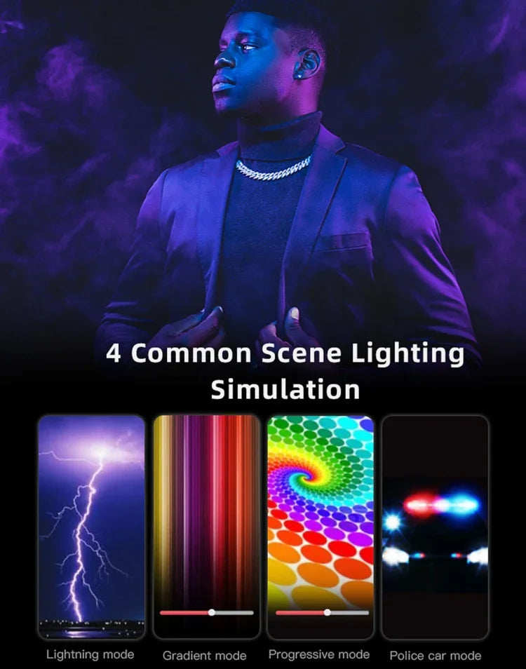 LUXCeO RGB 컬러풀 사진 LED 스틱 비디오 라이트 앱 제어 조절 가능한 색온도 방수 핸드헬드 LED 보조광 리모컨 포함, P200 RGB