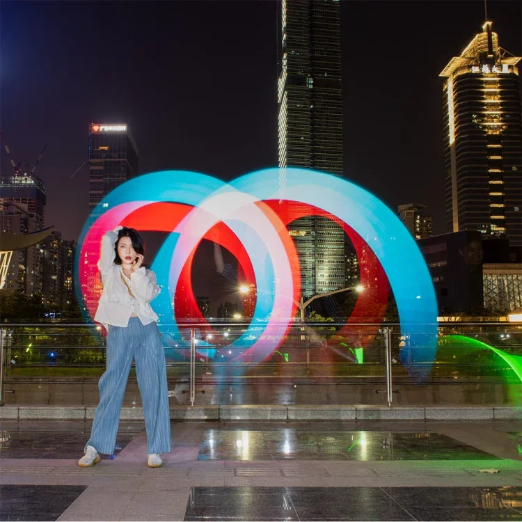 LUXCeO P7RGB 프로 컬러풀 사진 LED 스틱 비디오 라이트 앱 제어 조절 가능한 색온도 방수 핸드헬드 LED 보조광 리모컨 포함, P7RGB 프로
