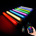 LUXCeO P7RGB 프로 컬러풀 사진 LED 스틱 비디오 라이트 앱 제어 조절 가능한 색온도 방수 핸드헬드 LED 보조광 리모컨 포함, P7RGB 프로