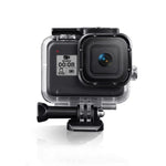 GoPro HERO8 Black 45m 방수 하우징 보호 케이스 버클 기본 마운트 & 나사 & 플로팅 보버 그립 & 스트랩 & 김서림 방지 인서트 포함, 투명 HERO8 케이스