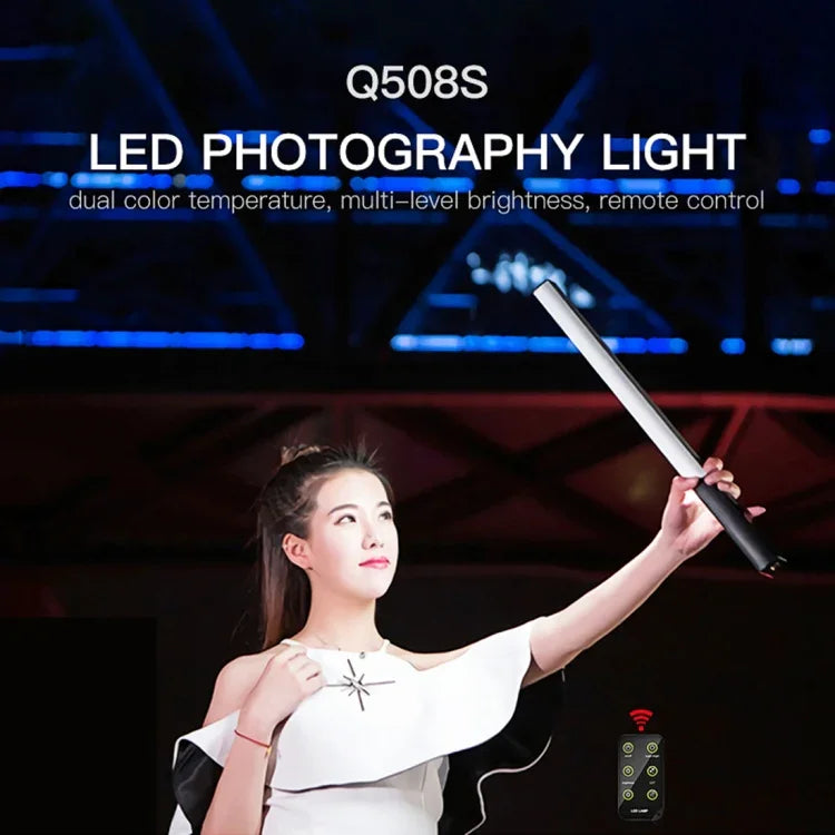 LUXCeO Q508S 듀얼 색온도 1000LM 사진 LED 스틱 비디오 라이트 핸드헬드 LED 보조광 플래시 조명 램프, Q508S