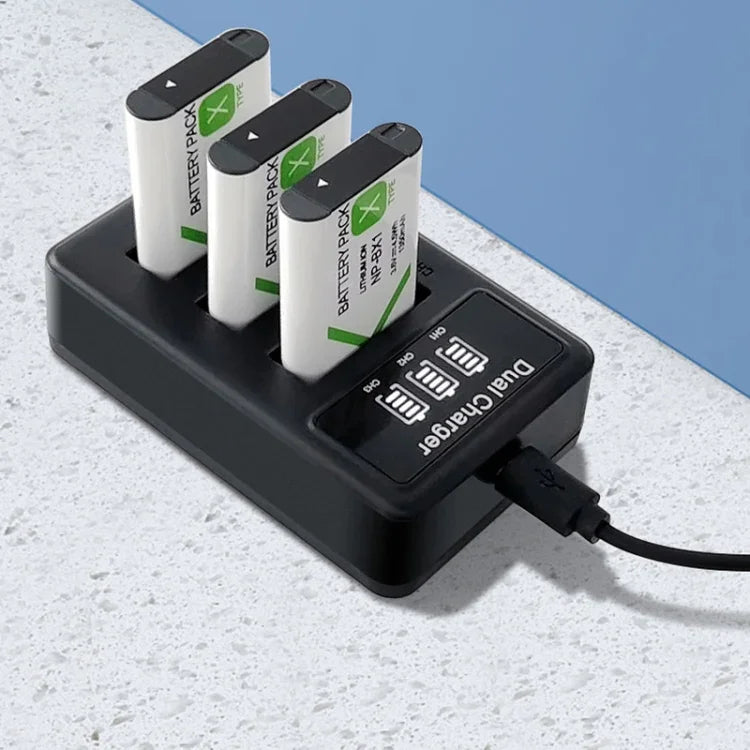 소니 NP-BX1 LCD 디스플레이 USB 3채널 충전기 USB 케이블 포함, 소니 NP-BX1용
