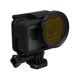 GoPro HERO5 스포츠 액션 카메라 전문 52mm 렌즈 필터(CPL + UV + ND8 + ND2 + 스타 8 + 빨강 + 노랑 + FLD / 보라) & 방수 하우징 케이스 어댑터 링, 10 in 1