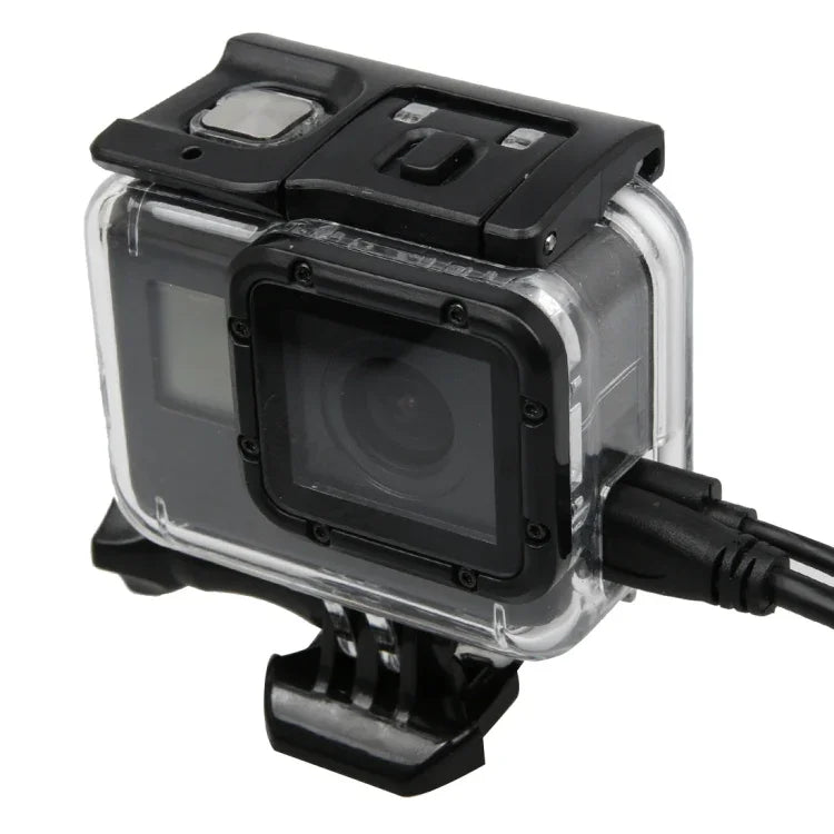 GoPro HERO5 스켈레톤 하우징 보호 케이스 커버, 버클 기본 마운트 및 리드 스크류 포함, 렌즈 분해 필요, 버클 기본 포함