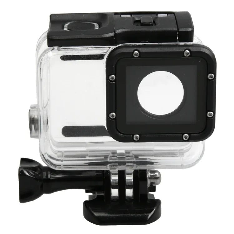 GoPro HERO5 30m 방수 PC & ABS 하우징 보호 케이스 + 터치 백 커버 버클 기본 마운트 & 긴 나사 포함, 백커버 크기: 7 x 6 cm, 보호 케이스