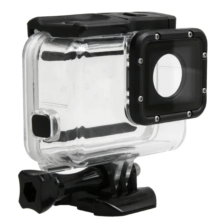 GoPro HERO5 30m 방수 PC & ABS 하우징 보호 케이스 + 터치 백 커버 버클 기본 마운트 & 긴 나사 포함, 백커버 크기: 7 x 6 cm, 보호 케이스