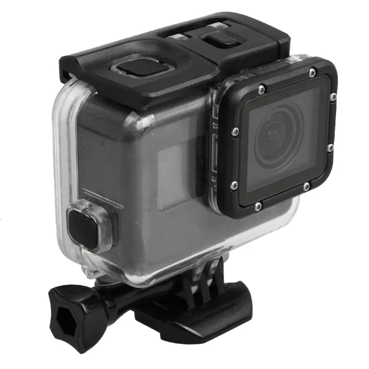 GoPro HERO5 30m 방수 PC & ABS 하우징 보호 케이스 + 터치 백 커버 버클 기본 마운트 & 긴 나사 포함, 백커버 크기: 7 x 6 cm, 보호 케이스