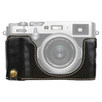 FUJIFILM X100V용 1/4인치 나사 PU 가죽 카메라 하프 케이스 베이스, FUJIFILM X100V용