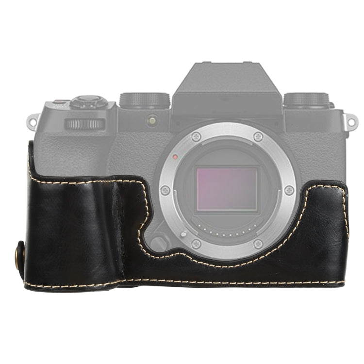 FUJIFILM X-S10용 1/4인치 나사 PU 가죽 카메라 하프 케이스 베이스, FUJIFILM X-S10용