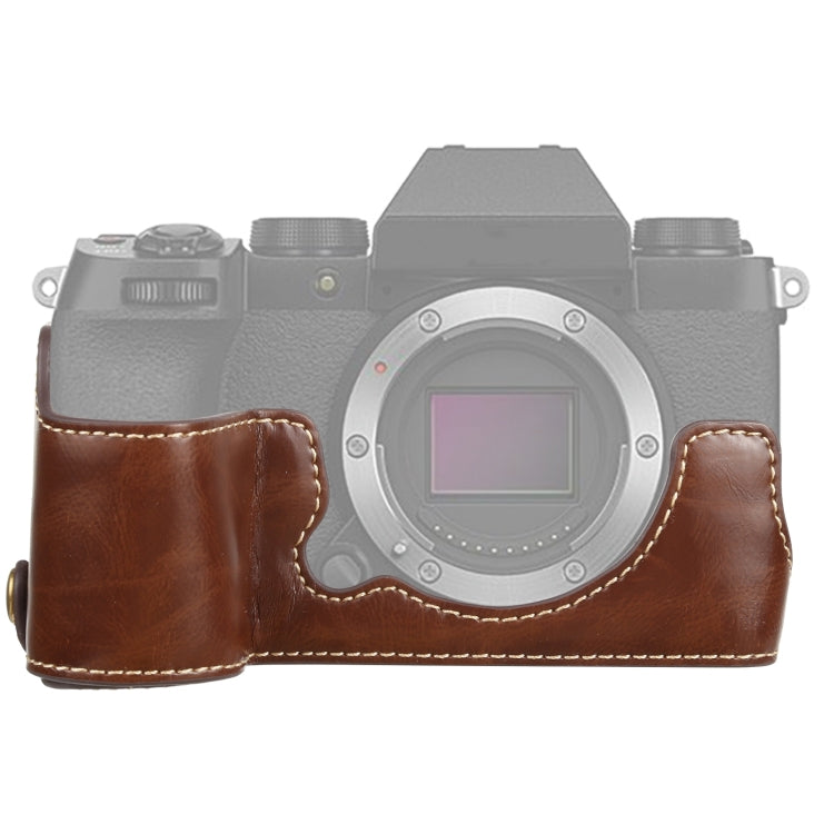 FUJIFILM X-S10용 1/4인치 나사 PU 가죽 카메라 하프 케이스 베이스, FUJIFILM X-S10용