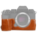 FUJIFILM X-S10용 1/4인치 나사 PU 가죽 카메라 하프 케이스 베이스, FUJIFILM X-S10용