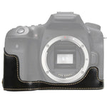 Canon EOS 90D용 1/4인치 나사 PU 가죽 카메라 하프 케이스 베이스, Canon EOS 90D용