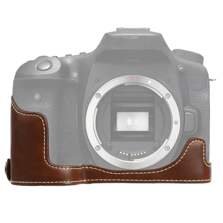 Canon EOS 90D용 1/4인치 나사 PU 가죽 카메라 하프 케이스 베이스, Canon EOS 90D용