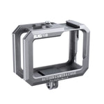 RUIGPRO GoPro HERO10 Black / HERO9 Black 메탈 테두리 프레임 마운트 보호 케이지 듀얼 콜드 슈 베이스 포함, 실버 그레이