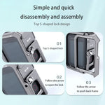 RUIGPRO GoPro HERO10 Black / HERO9 Black 메탈 테두리 프레임 마운트 보호 케이지 듀얼 콜드 슈 베이스 포함, 실버 그레이