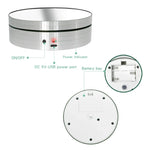 12cm 360도 회전 턴테이블 매트 전동 디스플레이 스탠드 영상 촬영 소품 턴테이블, 하중: 3kg, 12cm 매트 블랙, 12cm 매트 화이트